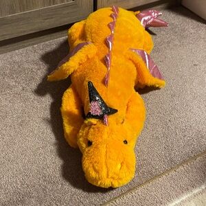 Witch Way Familiars Snuggle Orange Dragon Plush